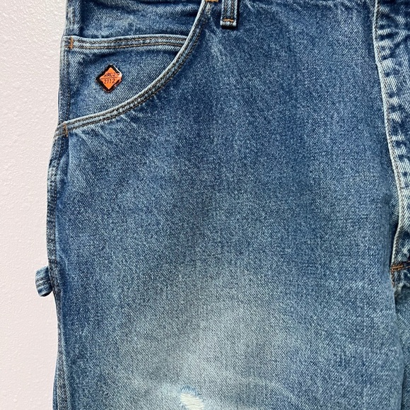 Wrangler FR Riggs workwearRelaxed Medium Wash Jeans 42x30 - Picture 5 of 16